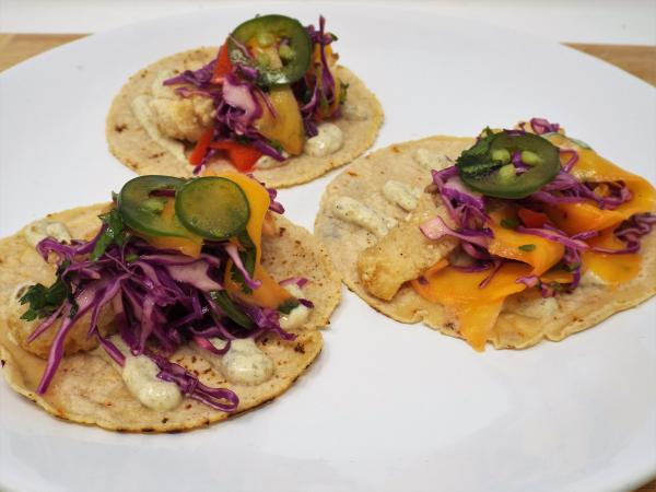 Fish Tacos with Mango Cabbage Slaw