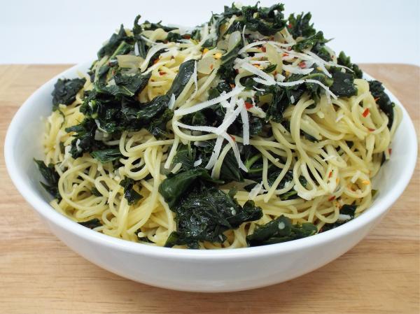 Garlicky Kale and Parmesan Pasta
