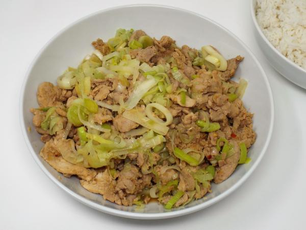 Gingered Pork and Leeks