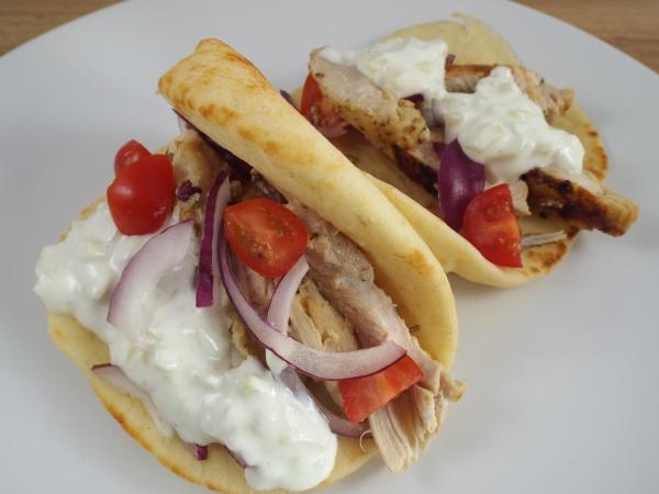 Chicken Gyros with Tzatziki Sauce recipe