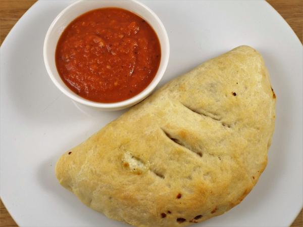 Homemade Sausage Calzones with Spicy Marinara Sauce