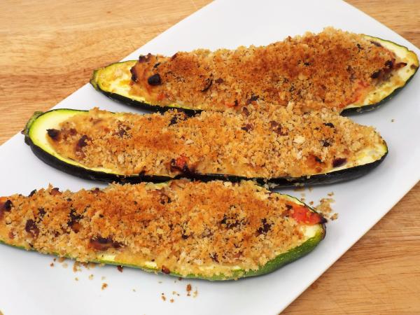 Italian Sausage and Ricotta Stuffed Zucchini