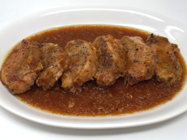 Slow Cooker Boneless Pork Chops and Gravy