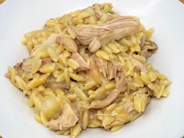 Slow Cooker Lemon Chicken and Orzo