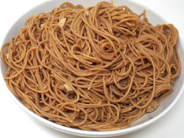 Whole Wheat Spaghetti and Chicken Carbonara