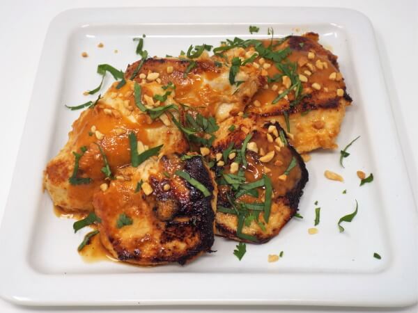 Spicy Chicken Breasts with Peanut Sauce