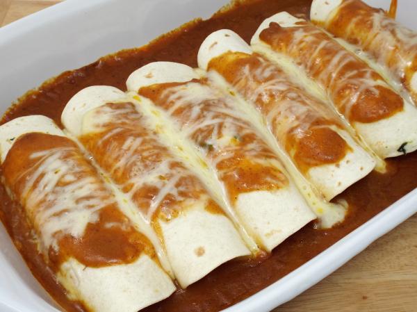 Cheesy Spinach Enchiladas