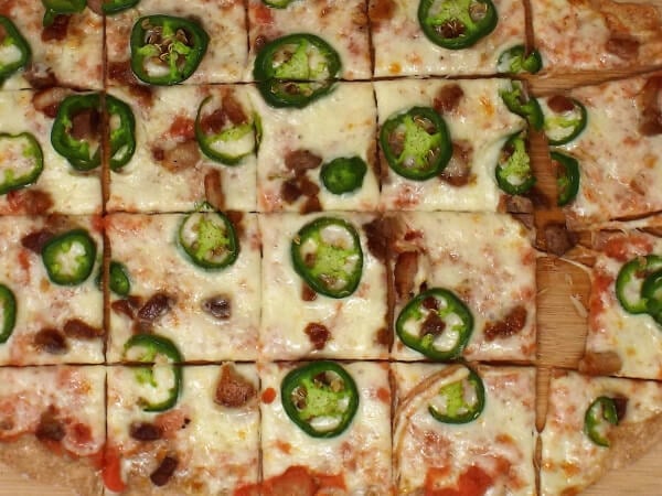 Thin Crust Pork Belly and Jalapeno Pizzas