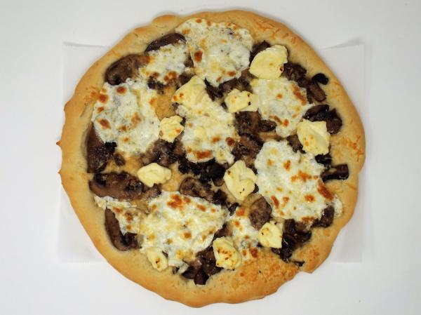 Three Cheese Mushroom and Sage Pizza