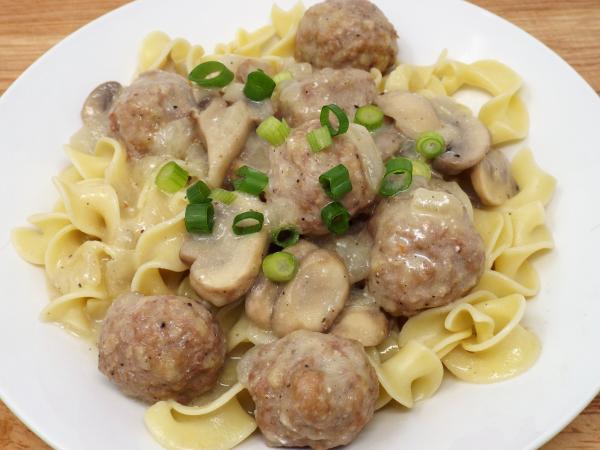 Turkey Meatball Stroganoff