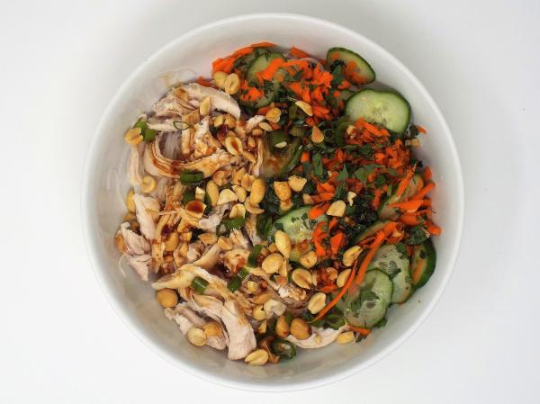 Vietnamese Cold Chicken Noodle Bowl