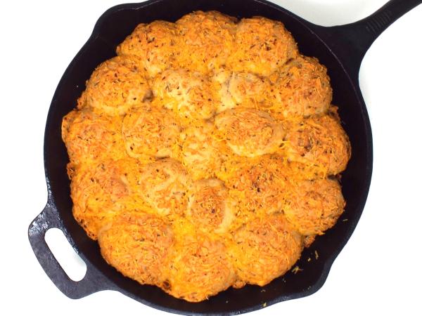 Cheddar and Herb Skillet Monkey Bread