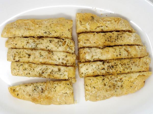 Garlic and Parmesan Bread Strips