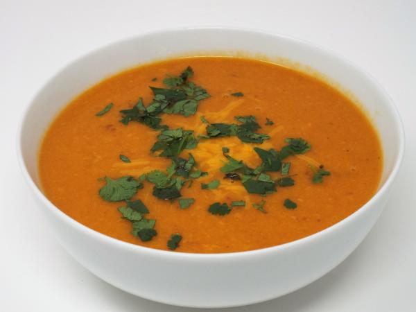 Chipotle Sweet Potato and Cheddar Soup