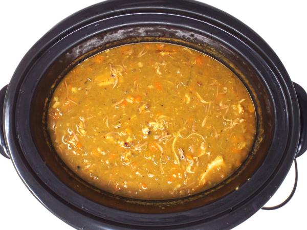 Slow Cooker Pork and Split Pea Soup