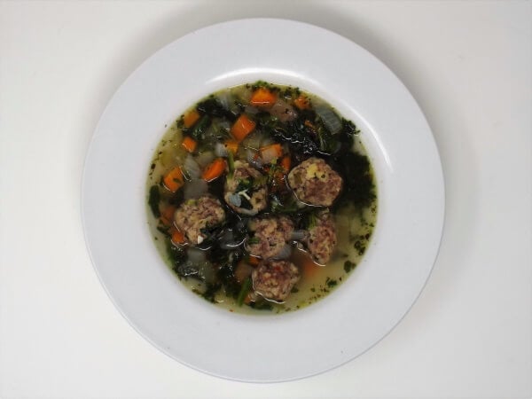 Meatball and Spinach Soup