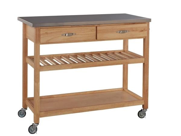 Home Styles Kitchen Cart with Stainless Steel Top